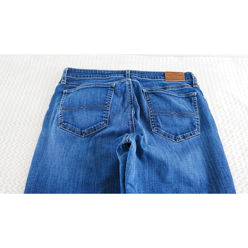 Lucky Brand Jeans Womens 12/31 orta premium Blue Slim Denim Pants Dark Wash Y2K - Picture 15 of 16